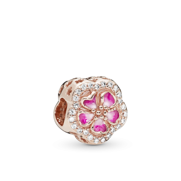 PANDORA Charm Fiore di pesco scintillante rosa