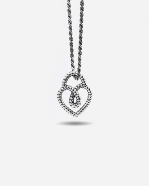 NOVE25 COLLANA PENDENTE LOVE LOCK / ARGENTO BRUNITO LUCIDO 