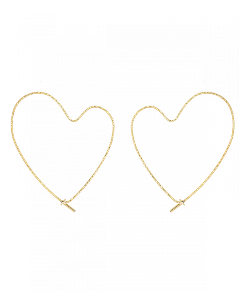 MAGIC WIRE LOVE Orecchini Cuore in Oro Giallo 18kt