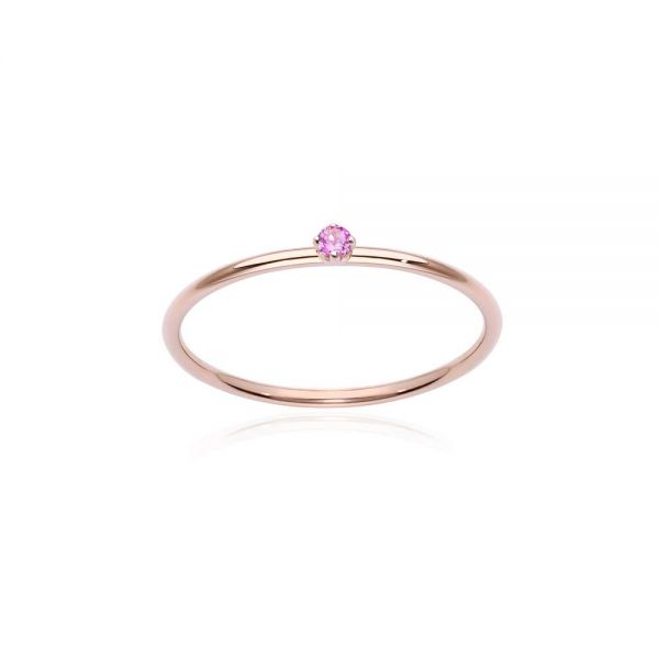 BURATO Anello Pink Solitaire S