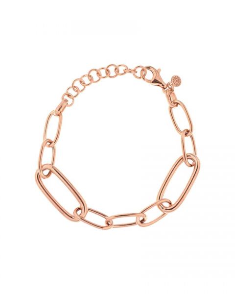 ALISEI Bracciale Losanghe Piccole e Grandi ag925 rosè