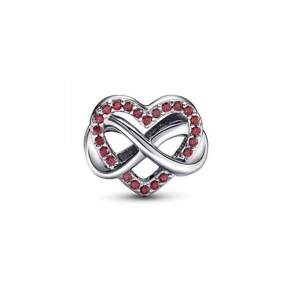 PANDORA Charm Cuore Rosso e Infinito  