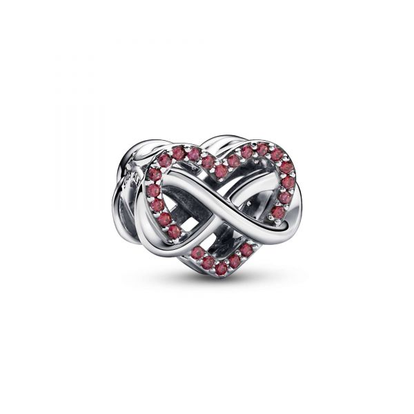 PANDORA Charm Cuore Rosso e Infinito  