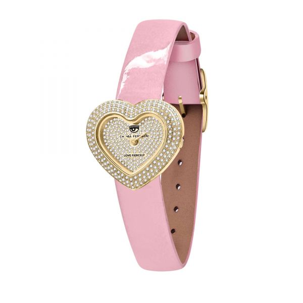 CHIARA FERRAGNI HEART CAPSULE 30x30mm 2H STONE DAIL PINK STRAP