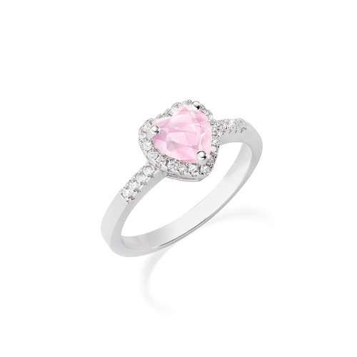 AMEN  Anello Rodio Cuore dell'Oceano Rosa