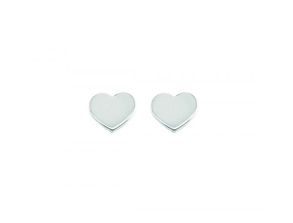 AMEN  Orecchini a lobo Cuore Argento