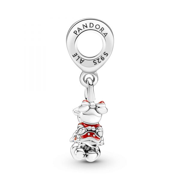 PANDORA Disney, charm Pendente Mickey Mouse & Minnie, Il Bacio