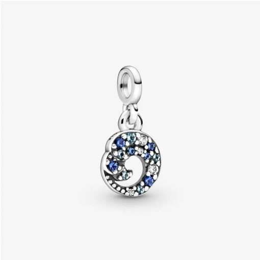 PANDORA Mini charm pendente La mia onda dell’oceano blu