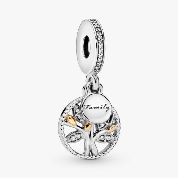 PANDORA Charm pendente albero della famiglia scintillante