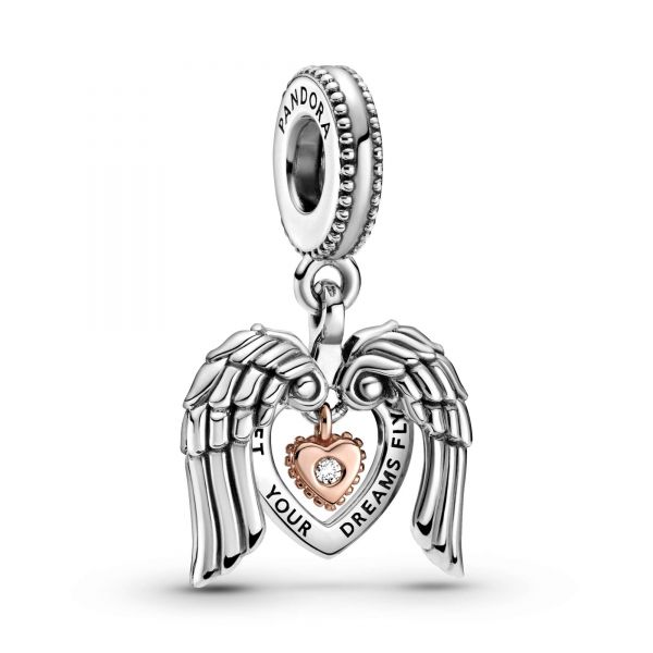 PANDORA Charm pendente Cuore e ali d’angelo Pandora Club 2021