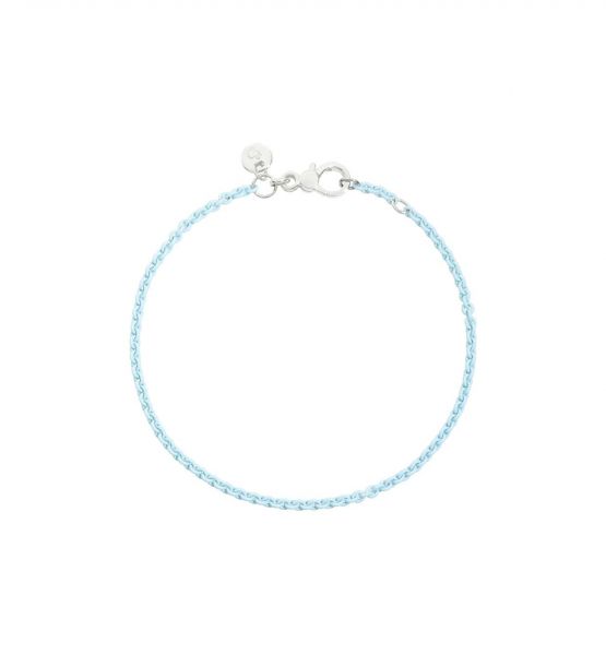 DoDo Bracciale Argento Laccato Azzurro Pastello (17Cm)