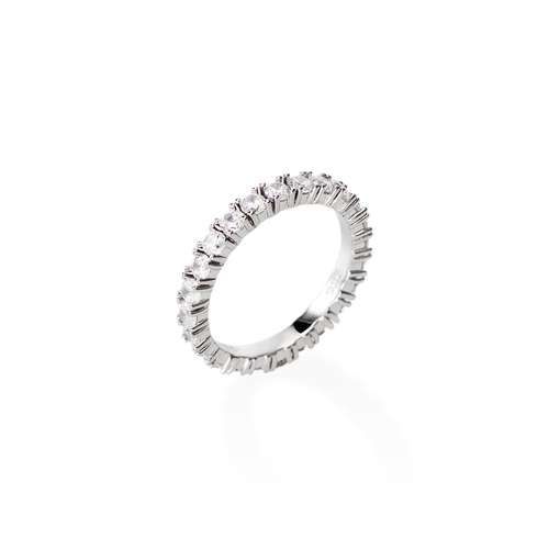 AMEN  Anello Veretta Zirconi Bianchi