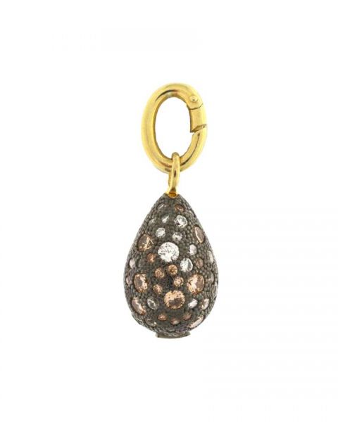 ALISEI Pendente goccia champagne sfumata bianca ag925 dorato