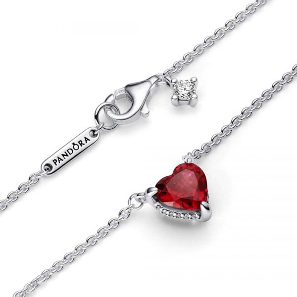 PANDORA Collana Cuore Rosso