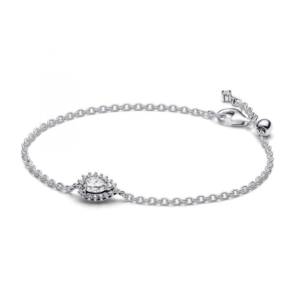 PANDORA Bracciale a Catena con Punto Luce Goccia