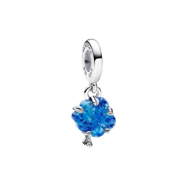 PANDORA Albero della Vita Vetro di Murano Blu