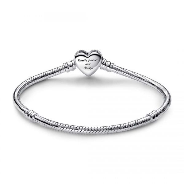 PANDORA Bracciale con Chiusura Cuore Infinito Pietre Luminose