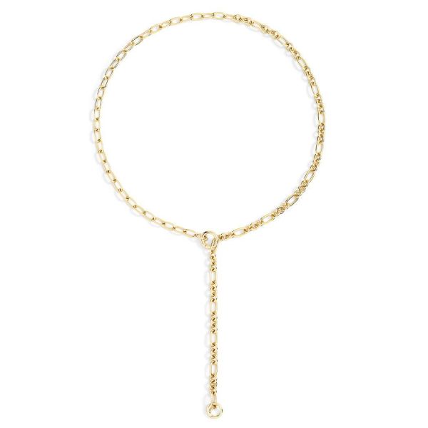 DoDo COLLANA MAGLIE APRIBILI ARGENTO DORATO