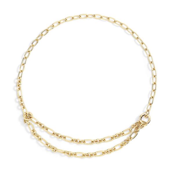 DoDo COLLANA MAGLIE APRIBILI ARGENTO DORATO