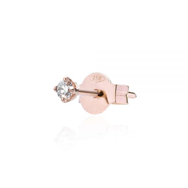 BURATO White Solitaire Pin M BURATO