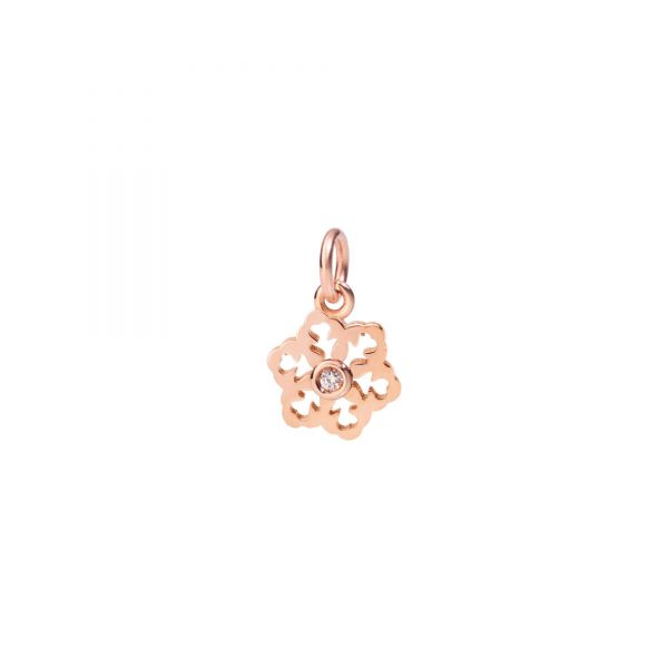 DoDo Charm Fiocco di Neve in Oro Rosa con 1 Diamante  