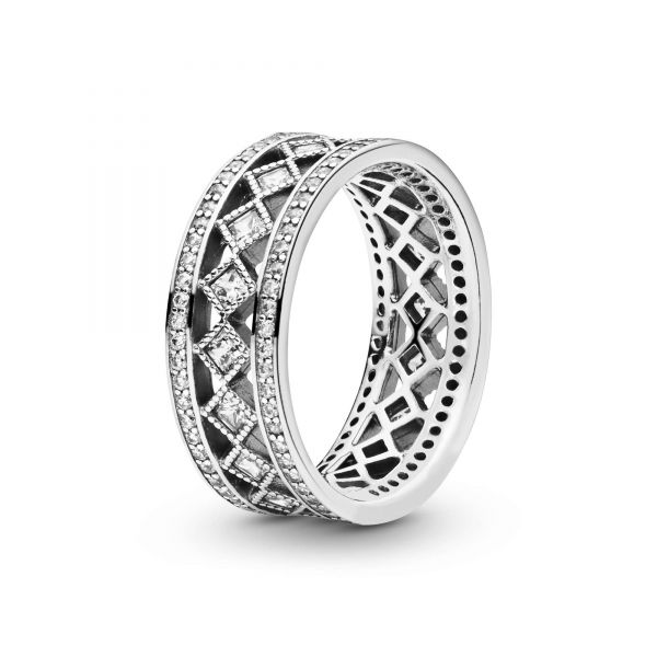 PANDORA Anello a fascia openwork vintage