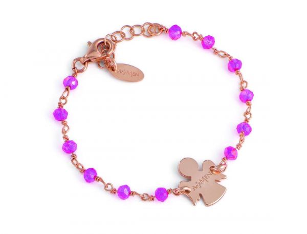 AMEN  Angeli bracciale Junior AG925 e perle swarovski Lungh. 12+2 cm