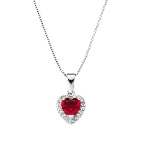 AMEN  Collana Rodio Cuore dell'Oceano Rubino