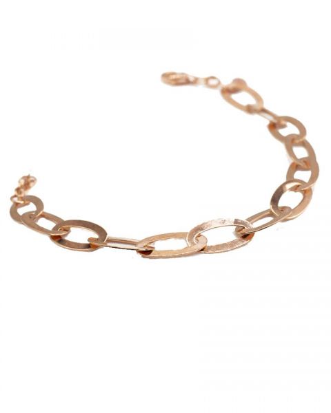 ALISEI B263- Bracciale rolò piatta ovale ag925 rosè