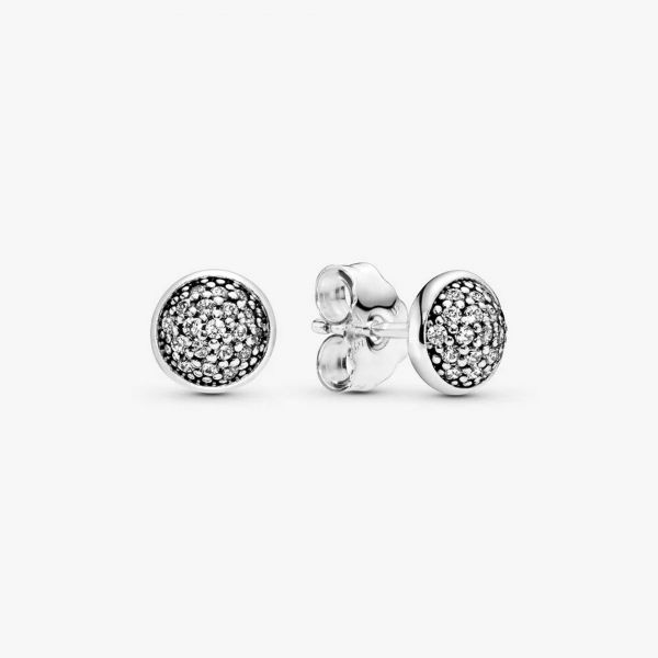 PANDORA Orecchini  lobo con pavé