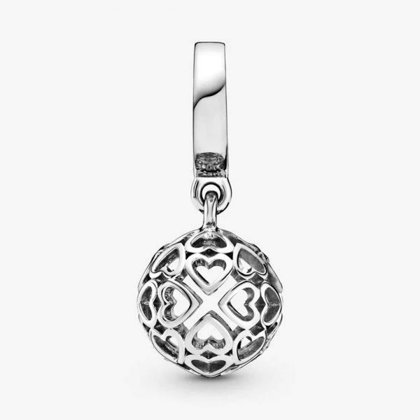 PANDORA Charm pendente Sfera di cuori openwork