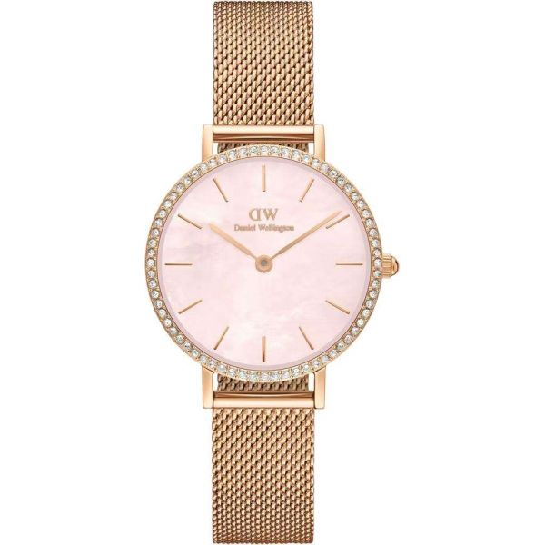 DANIEL WELLINGTON Petite Lumine Bezel Melrose Pink Mop 28 mm 