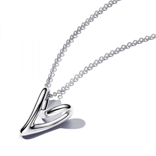 PANDORA Collana Cuore Linea Sinuosa