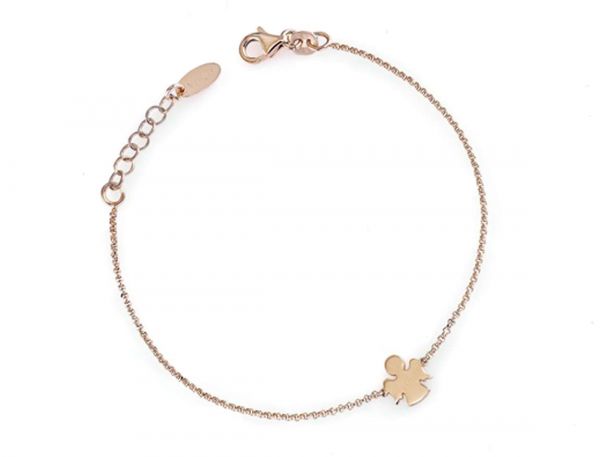 AMEN  Bracciale Angelo Argento Rosè