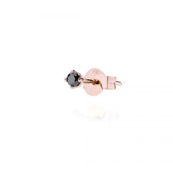 BURATO Orecchino L Black Solitaire Pin