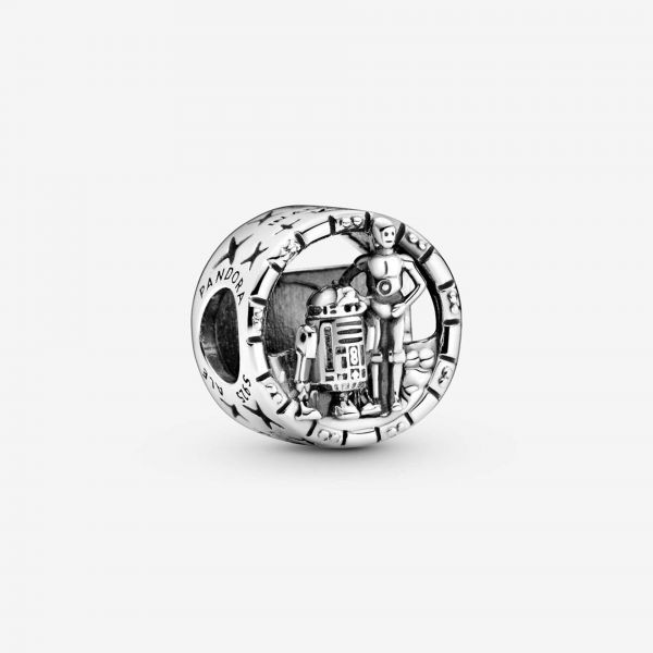 PANDORA Star Wars, charm openwork C-3PO e R2-D2