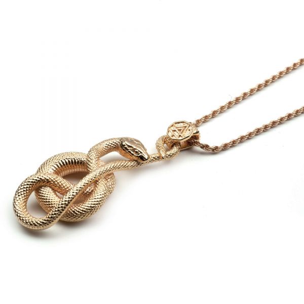 NOVE25 COLLANA SERPENTE UROBORO / GALVANICA ORO ROSA LUCIDO