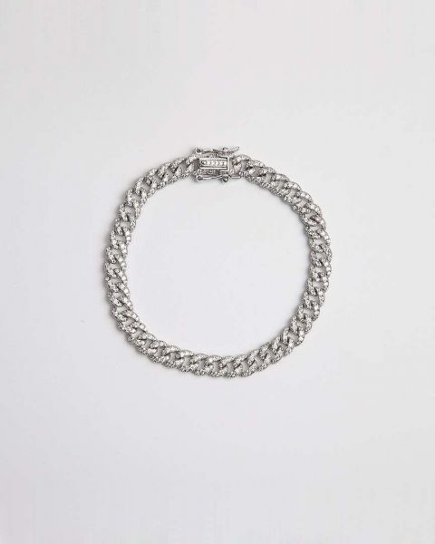 NOVE25 BRACCIALE GRUMETTA H60 CON ZIRCONIA CUBICA / RODIO LUCIDO