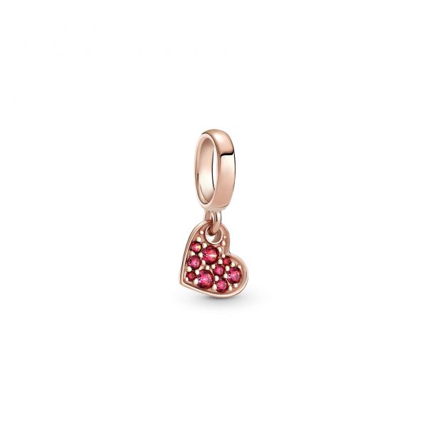 PANDORA Charm Pendente Cuore  Rosso