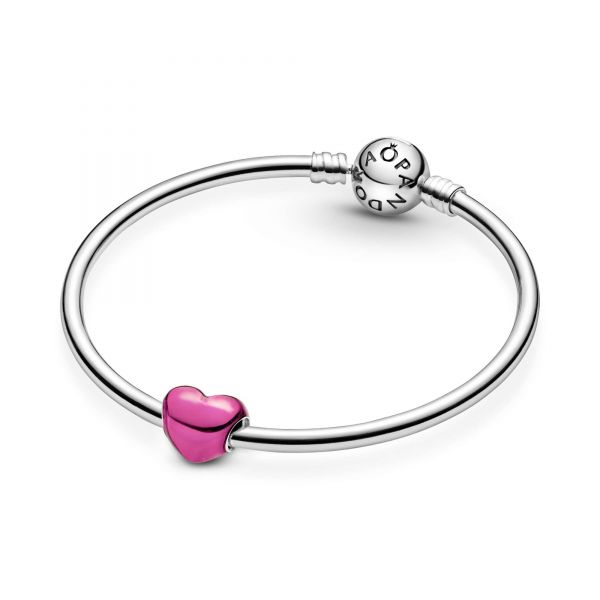 PANDORA Charm Cuore Metallico Rosa