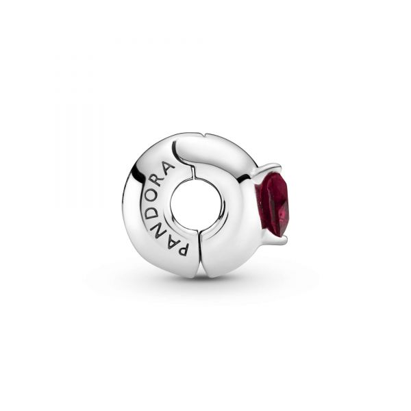 PANDORA Clip Solitario Cuore rosso