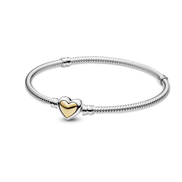 PANDORA Bracciale con Chiusura a Cuore Dorato