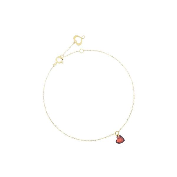 MAMAN et SOPHIE BRACCIALE 18KT CUORE NUDO ROSSO