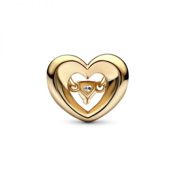 PANDORA Charm Cuore Splendente con Pietra Shine