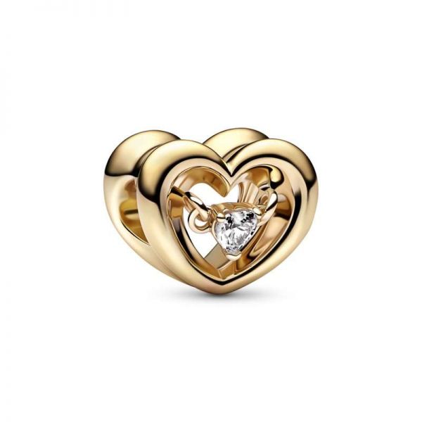 PANDORA Charm Cuore Splendente con Pietra Shine