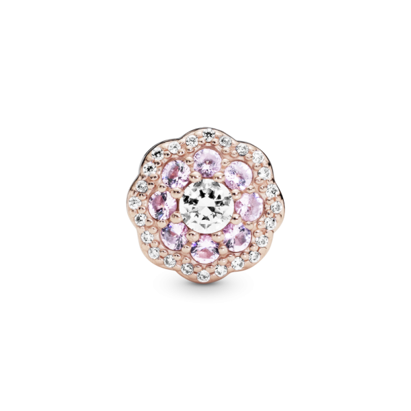 PANDORA Charm Fiore rosa scintillante