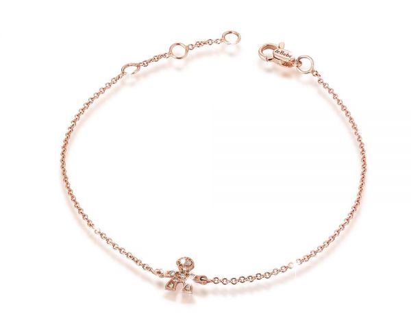 leBebè Bracciale Bimbo Oro Rosa e Diamante 