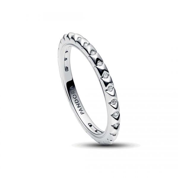 PANDORA Anello Geometrico con Pietre Pandore ME