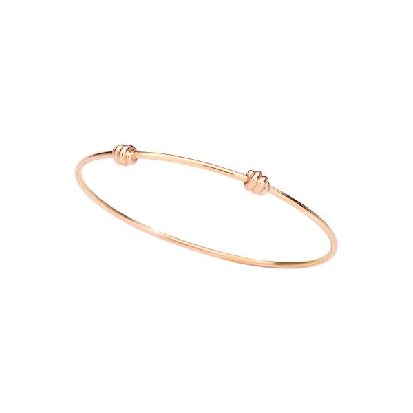 DoDo Bracciale Rigido Bangle Nodo in Oro Rosa