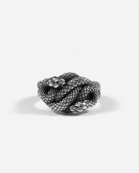 NOVE25 ANELLO SERPENTE MAZY IN ARGENTO